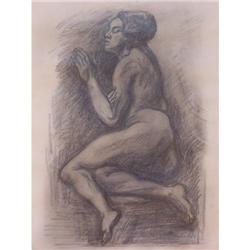EMILE O. FRIESZ Drawing Nude French