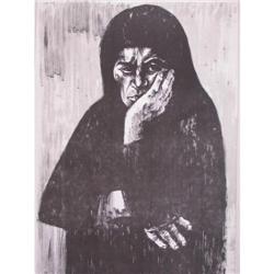 MOSHE GAT Signed Litho Israeli