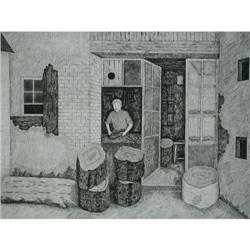 LEON GOZARE Etching French Art
