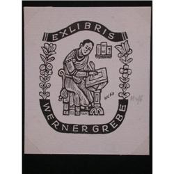 HERMANN HUFFERT- Woodcut-German
