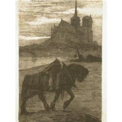 PAUL JOUVE Signed Print French