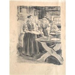 ALEXANDRE LUNOIS Litho Belle Epoque