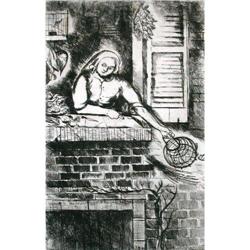 BIERUMA OOSTING Etching Dutch Art 1940