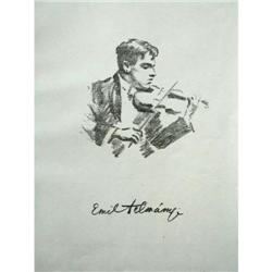 EUGEN SPIRO 3 Lithos German 1920 Violin