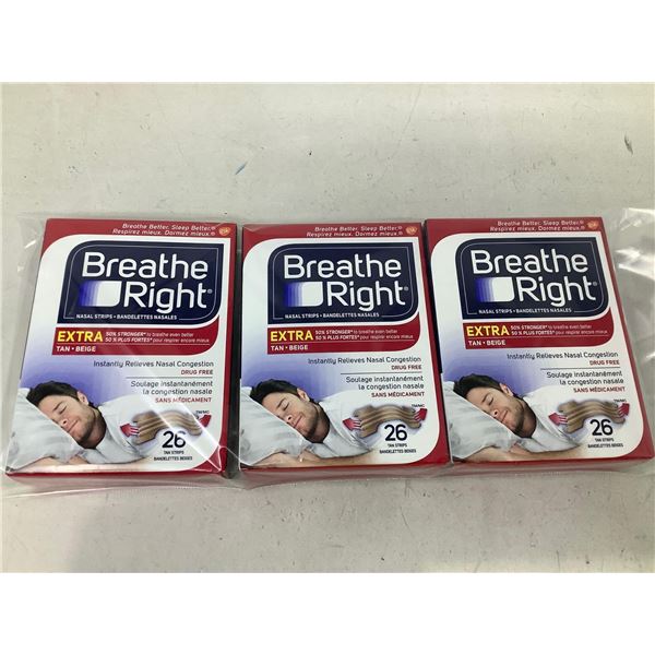 Breathe Right Extra Nasal Strips (3 x 26)