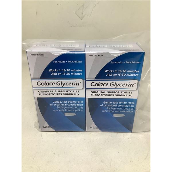 Colace Glycerin Original Suppositories (2 x 24)