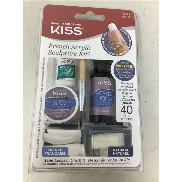 Kiss French Acrylic Sculpture Kit with 40 Tips