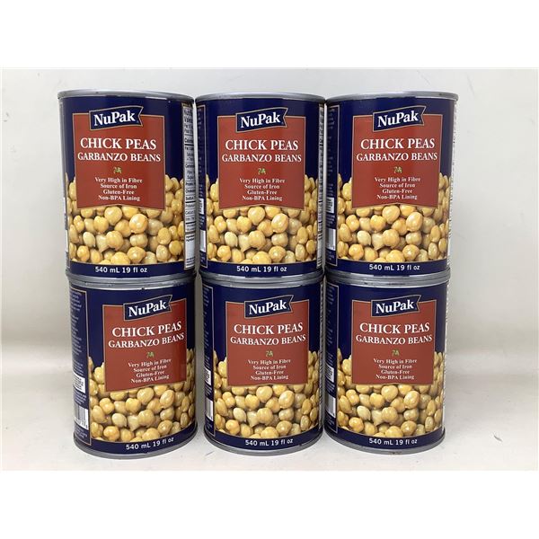 NuPak Chick Peas (6 x 540g)
