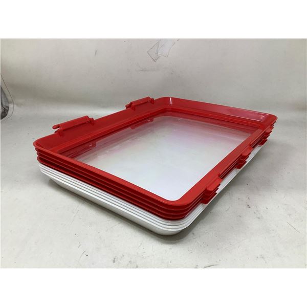 Lot of 3 - sealable cookie trays