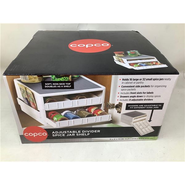 Copco Adjustable Divider Spice Jar Shelf