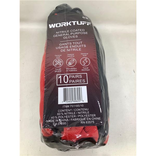 WorkTuff Nitrile Coated General Purpose Gloves (10prs)