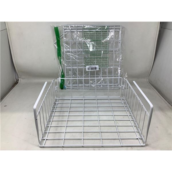 Simple Houseware 2pk Under Shelf Basket, White (2pk)