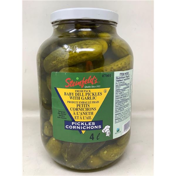 Steinfelds Fresh Pack Baby Dill Pickles with Garlic (4L)