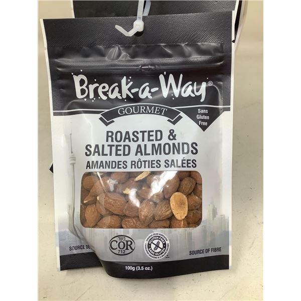 Break-a-Way Roasted & Salted Almonds (6 x 100g)