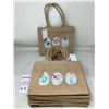 Image 1 : Easter Egg Jute Bags (7- 11in x 9inx 3in)