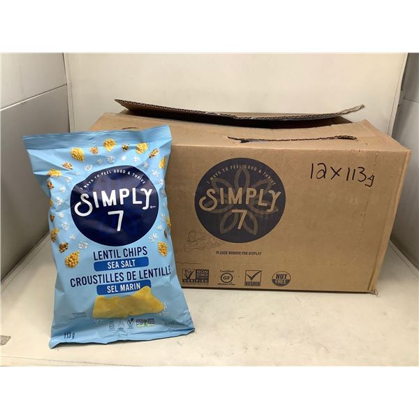 Simply 7 Lentil Chips-Sea Salt (12 x 113g)