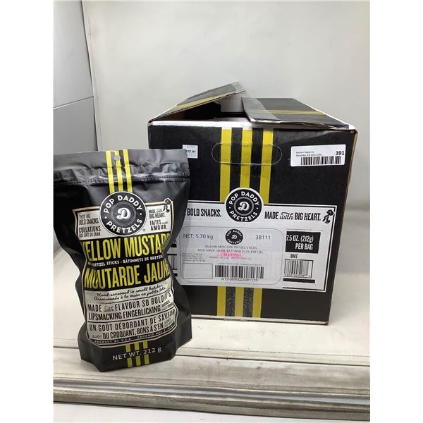 Pop Daddy Pretzels- Yellow Mustard (12 x 212g)