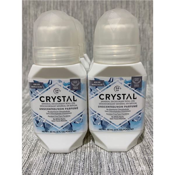 Crystal Natural Roll-on Deodorant (6 X 60ML)