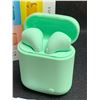 Image 2 : MINI-2 Wireless Earbuds with charger and case NEW IN BOX- Green