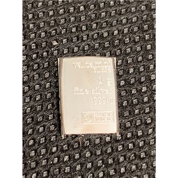 Valcambi Suisse Pure Silver .999 1 Gram Wafer BarÂ 