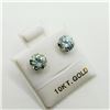 Image 2 : 10K White Gold Light Bluish Green Moissanite(1.5ct) Earrings $ 1610