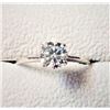 Image 1 : 10K White Gold White Moissanite(0.7ct) Ring (~Size 6.5) $1285