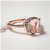 Image 2 : Silver Morganite Ring (~Size 7)(Ring is resizable for $40) (~length inches), Suggested Retail $400