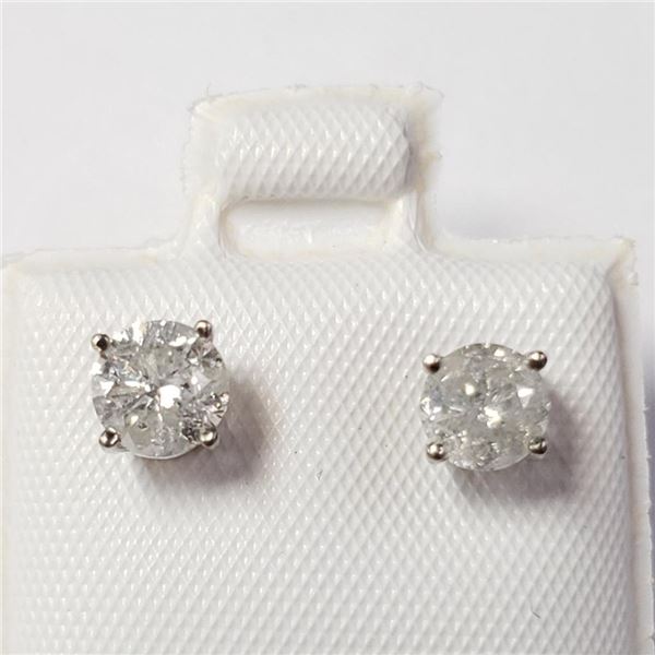 14K White Gold Diamond (0.8Ct,I2-3,G-H) Earrings $2765