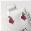 Image 3 : 10K Yellow Gold Ruby(0.44ct) Diamond(0.06ct) Earrings $910