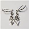 Image 2 : Silver Lever Back Earrings (~Size )(Ring is resizable for $40) (~length inches), Suggested Retail Va
