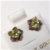 Image 2 : 10K Yellow Gold Peridot 2In1 Earrings (~Size )(Ring is resizable for $40) (~length inches), Made in 