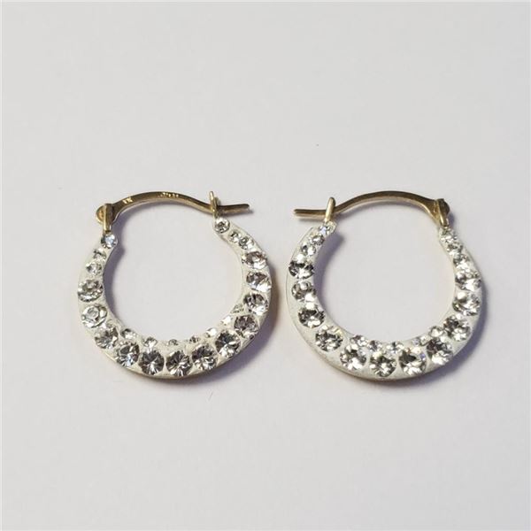 10K Yellow Gold Cz 0.75G Earrings (~Size )(Ring is resizable for $40) (~length inches), Suggested Re
