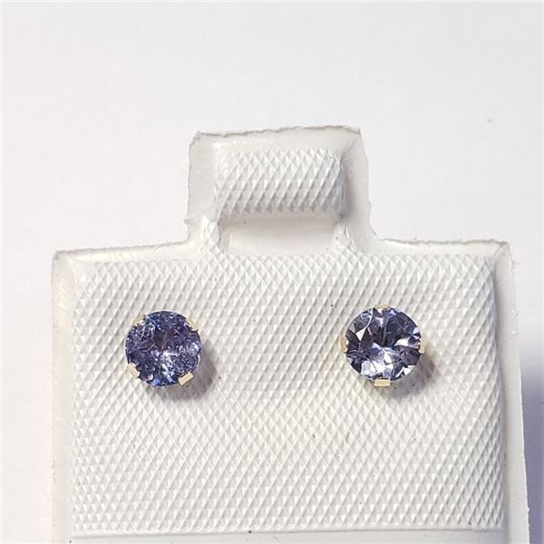 10K Yellow Gold Tanzanite(0.6ct) Earrings (~Size )(Ring is resizable for $40) (~length inches), Made