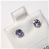 Image 2 : 10K Yellow Gold Tanzanite(0.6ct) Earrings (~Size )(Ring is resizable for $40) (~length inches), Made