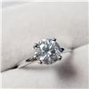 Image 2 : 10K White Gold White Moissanite(1.05ct) Ring (~Size 6) $2100