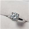 Image 3 : 10K White Gold White Moissanite(1.05ct) Ring (~Size 6) $2100