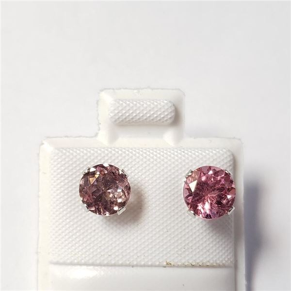 10K White Gold Tourmaline(1.5ct) Earrings (~Size )(Ring is resizable for $40) (~length inches), Made