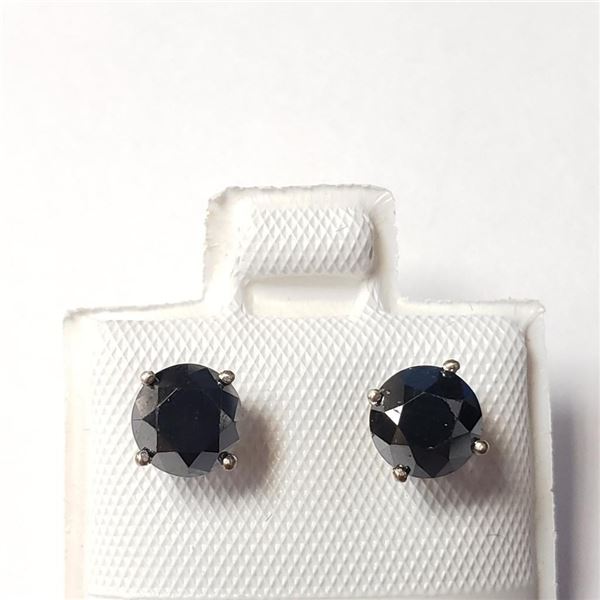 14K White Gold Black Diamond(1.35ct) Earrings $1405