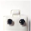 Image 1 : 14K White Gold Black Diamond(1.35ct) Earrings $1405