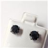 Image 3 : 14K White Gold Black Diamond(1.35ct) Earrings $1405