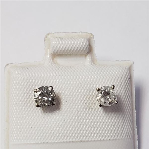 14K White Gold Diamond (0.4Ct,Si1-2,G-H) Earrings $2400