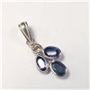 Image 2 : 14K White Gold Sapphire(0.85ct) Diamond(0.09ct) Pendant $1180