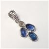 Image 3 : 14K White Gold Sapphire(0.85ct) Diamond(0.09ct) Pendant $1180