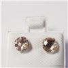 Image 1 : 10K Yellow Gold Morganite(1.28ct) Earrings (~Size )(Ring is resizable for $40) (~length inches), Mad