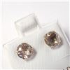 Image 2 : 10K Yellow Gold Morganite(1.28ct) Earrings (~Size )(Ring is resizable for $40) (~length inches), Mad