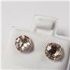 Image 3 : 10K Yellow Gold Morganite(1.28ct) Earrings (~Size )(Ring is resizable for $40) (~length inches), Mad