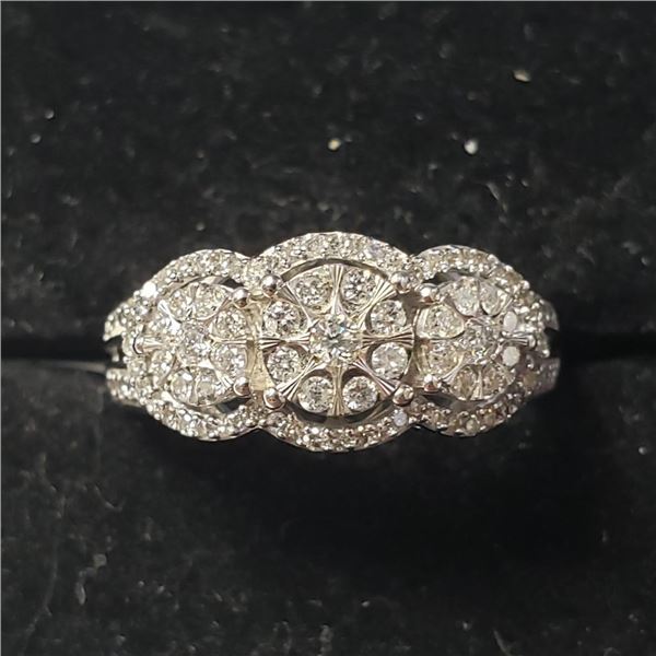 10K White Gold Diamond (0.2Ct,Si2-I1,F-G) Diamond (0.3Ct,I1-2,F-G) Ring (~Size 7) $3255.00
