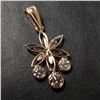 Image 4 : 14K Yellow Gold Diamond (0.2Ct,I1,Light Brown) Diamond (0.25Ct,I1-2,G-H) Pendant $1685