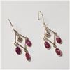 Image 2 : 14K Yellow Gold Burmese Ruby (1.6ct) Diamond (0.4Ct,I1-2,G-H) Earrings $2405.00