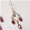 Image 3 : 14K Yellow Gold Burmese Ruby (1.6ct) Diamond (0.4Ct,I1-2,G-H) Earrings $2405.00